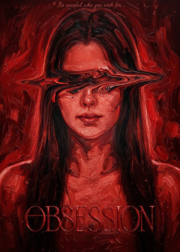 Obsession Dark Red Portrait Poster