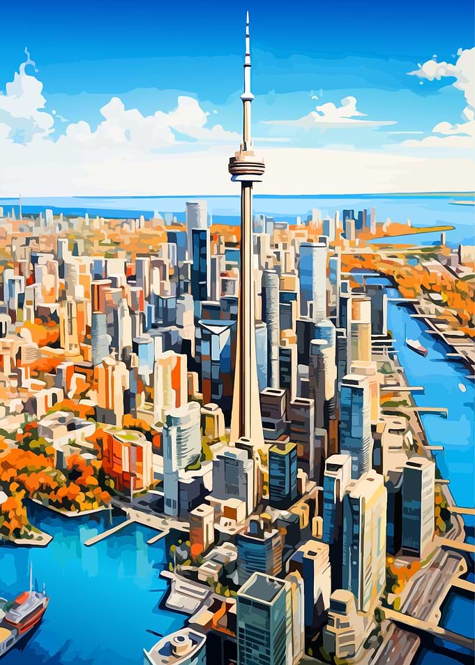 Toronto Skyline with CN Tower