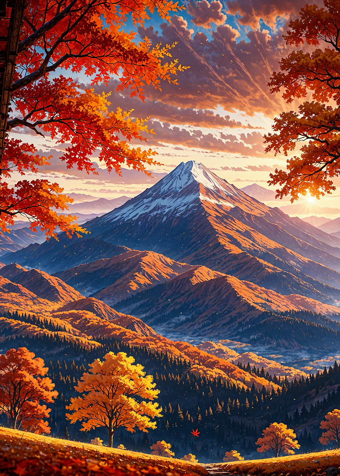 Majestic Autumn Mountain Landscape