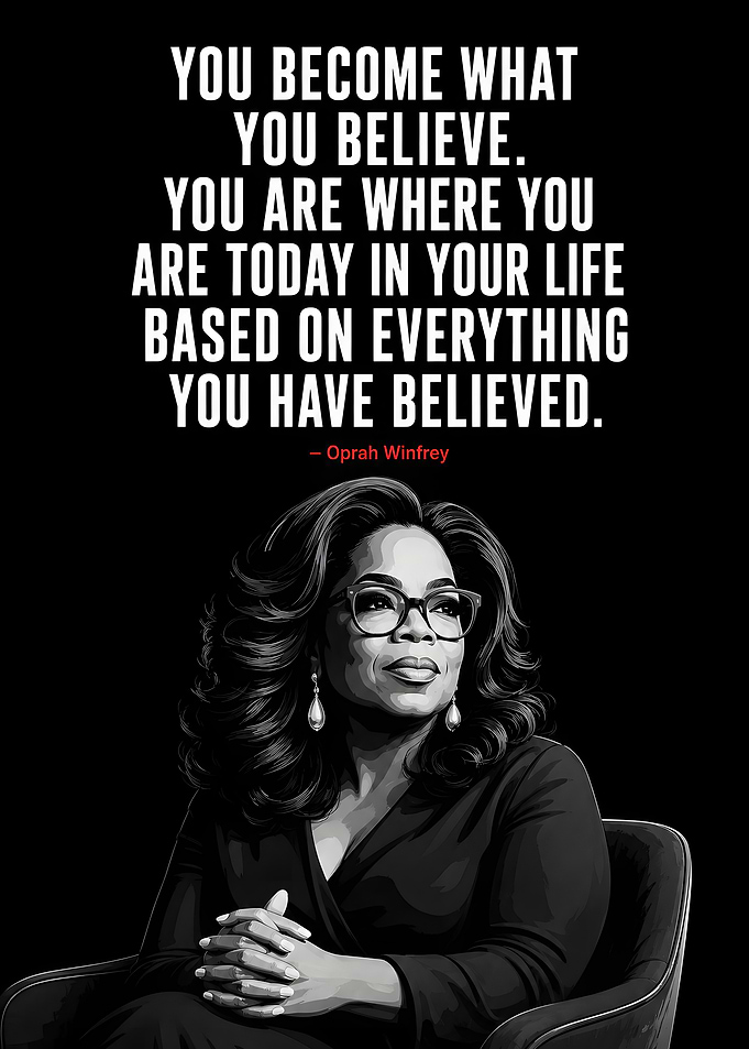 Oprah Winfrey Inspirational Quote Poster