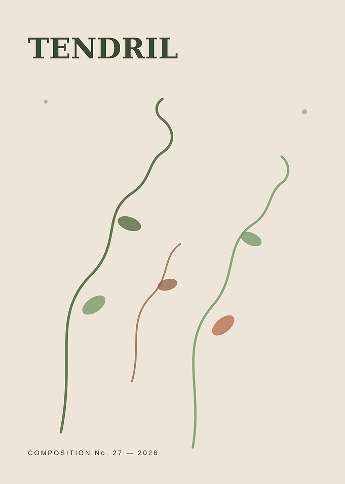 Minimalist Tendril Botanical Line Art