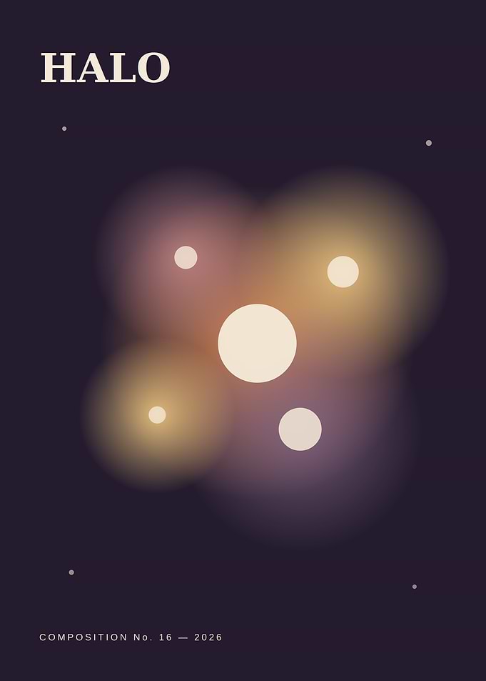 Minimalist Halo Space Poster