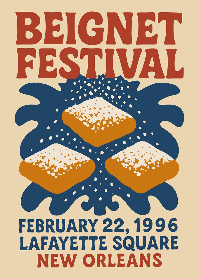 Vintage Beignet Festival Poster