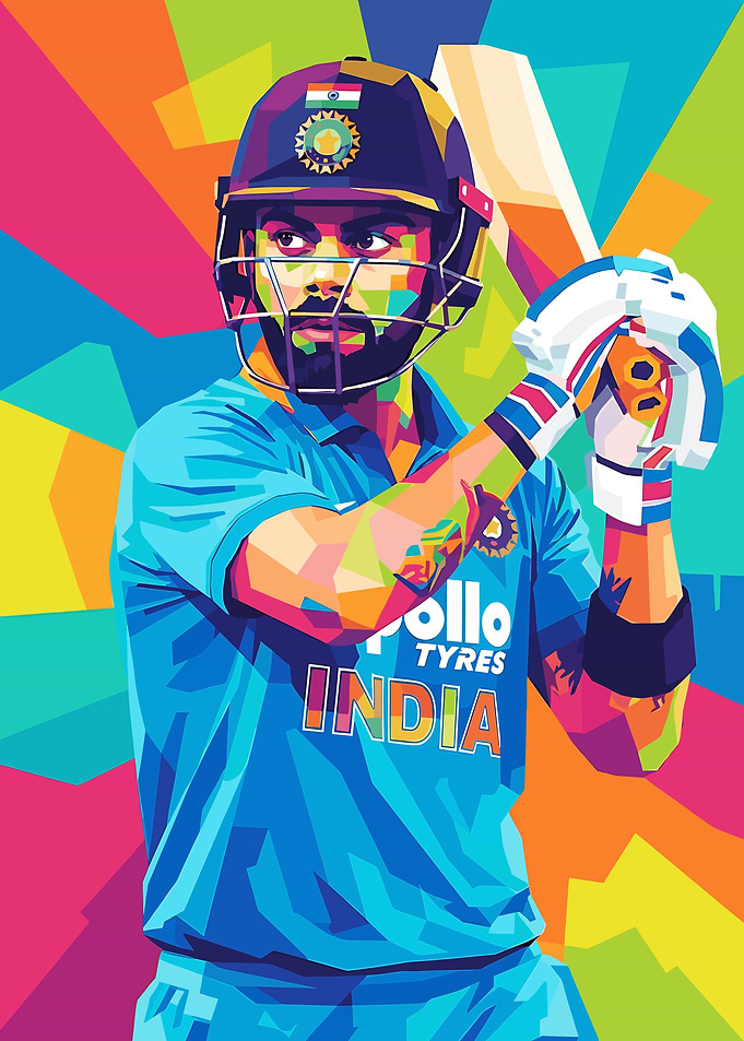 Virat Kohli Pop Art Portrait