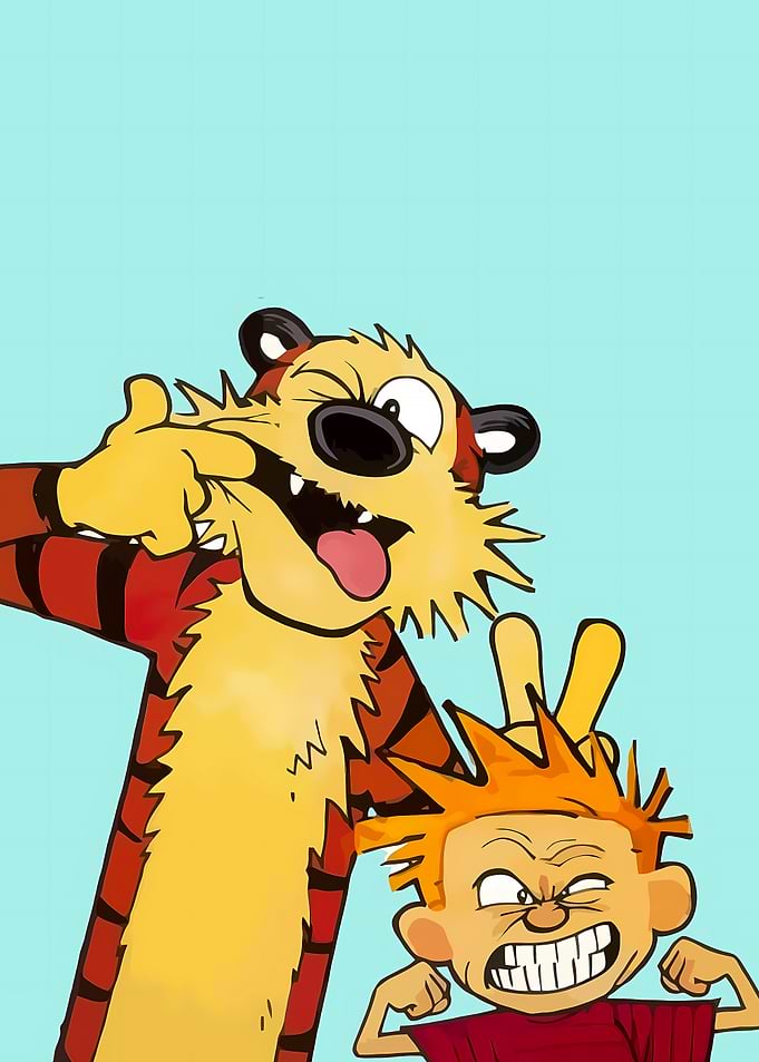 Calvin and Hobbes Silly Portrait