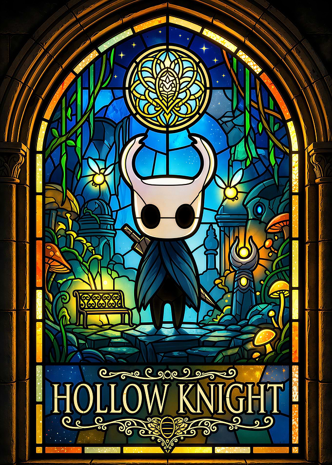 Hollow Knight Stained Glass Art