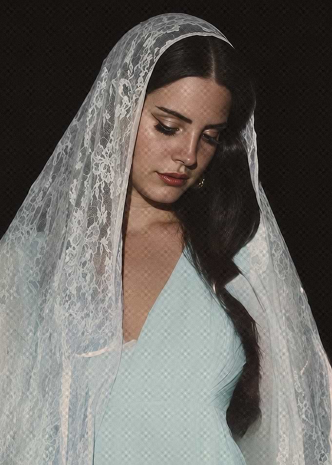 Lana Del Rey in Lace Veil