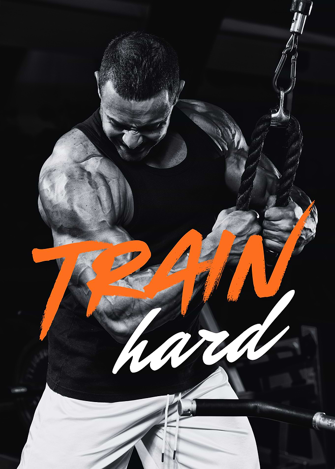 Train Hard Gym Motivation Poster