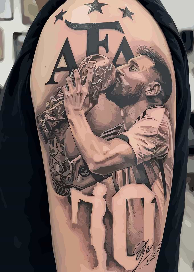 Lionel Messi World Cup Tattoo