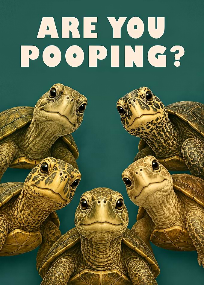 Funny Turtles Asking Are You Pooping