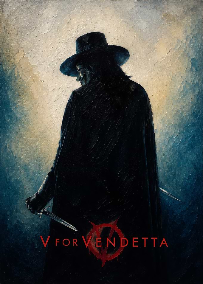 V for Vendetta Oil Painting Poster