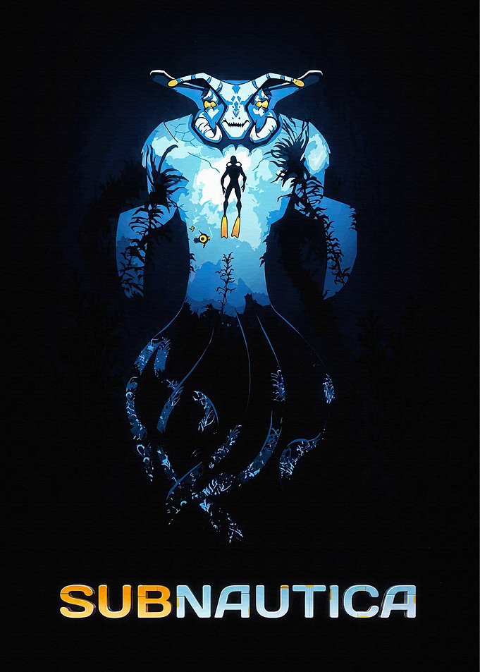 Subnautica Reaper Leviathan Poster