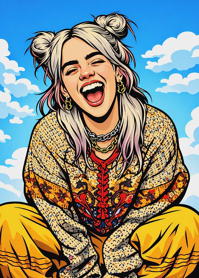 Billie Eilish Pop Art Portrait