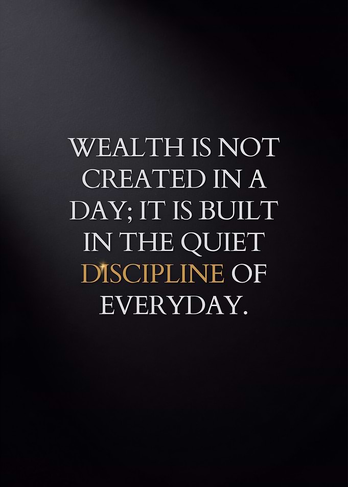 Inspirational Wealth Discipline Quote