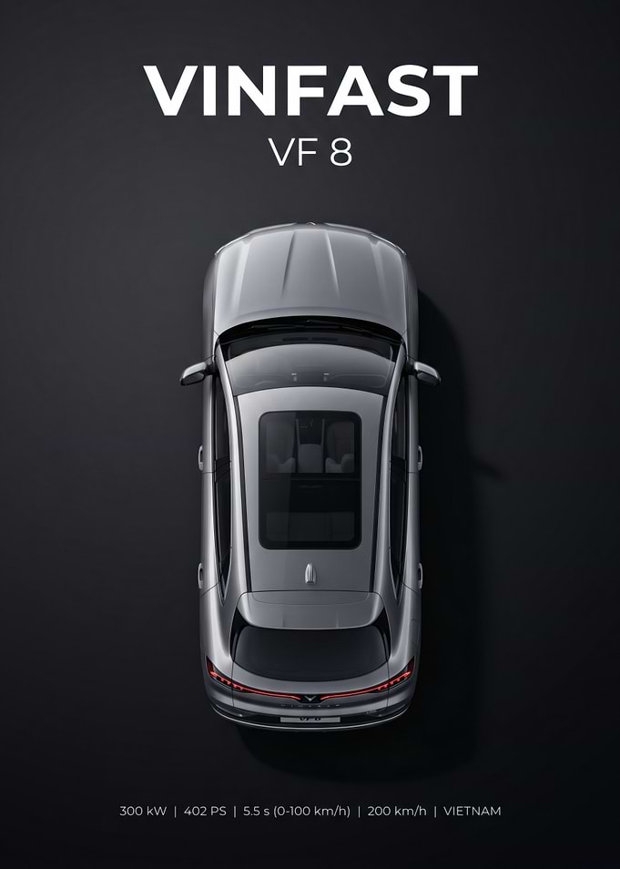 VinFast VF 8 Top View Poster