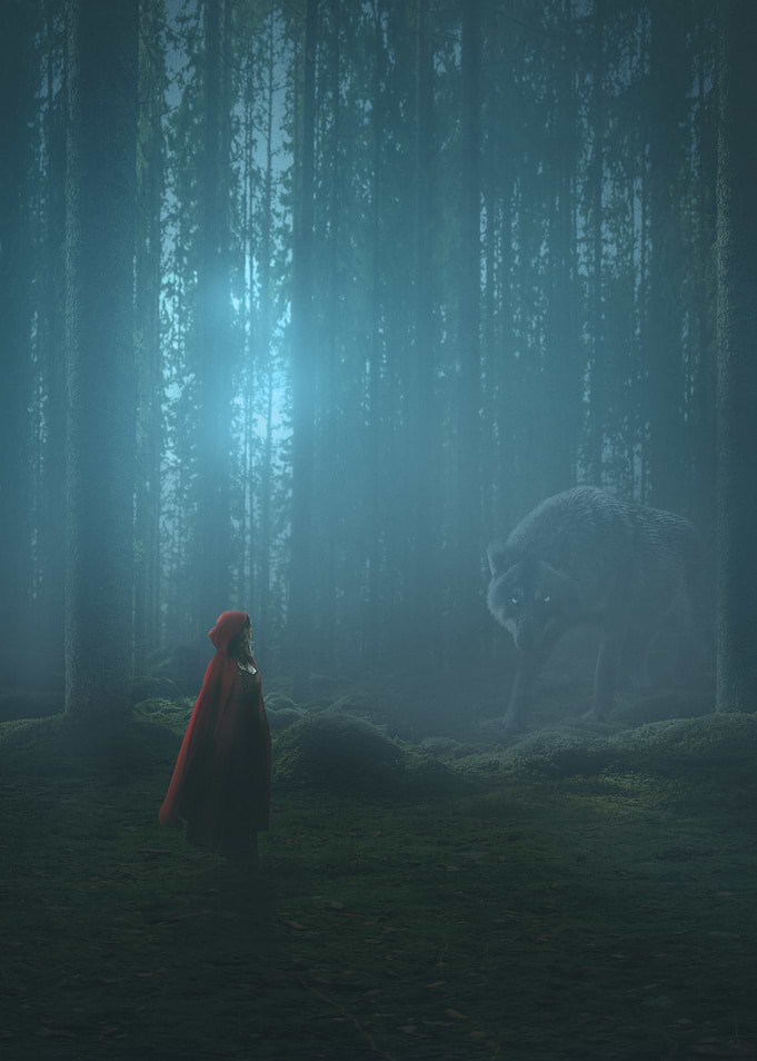 The Forest Looked Back — Red Riding Hood and the Giant Wolf