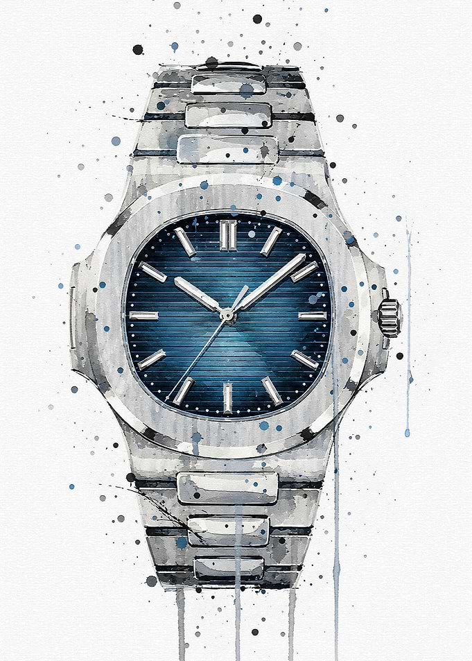 Watercolor Patek Philippe Nautilus Watch