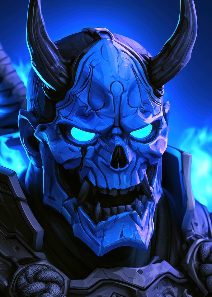 Blue Oni Samurai Mask Warrior