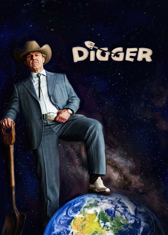 Digger Cowboy Standing on Earth