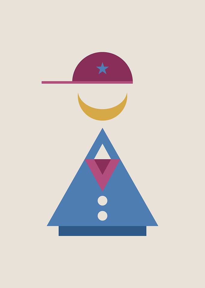 Minimalist family portrait - The father