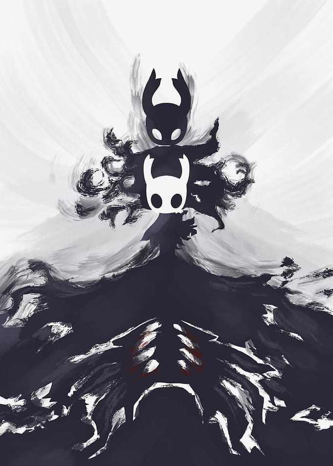 Hollow Knight and Shade Illustration
