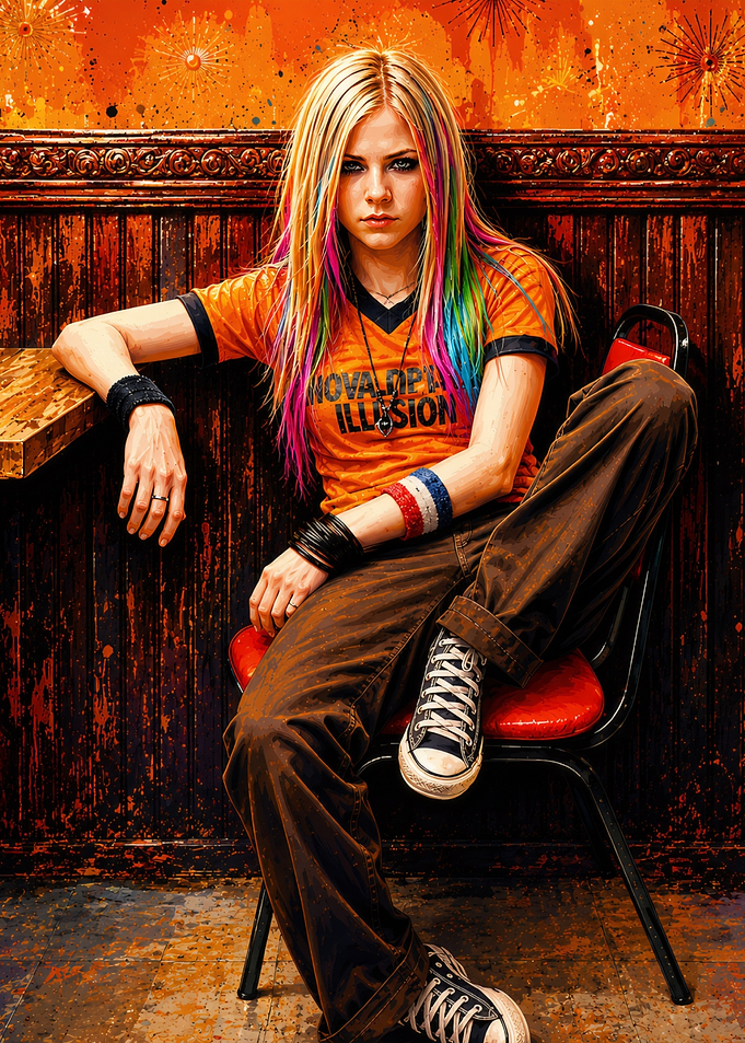 Avril Lavigne Pop Punk Portrait