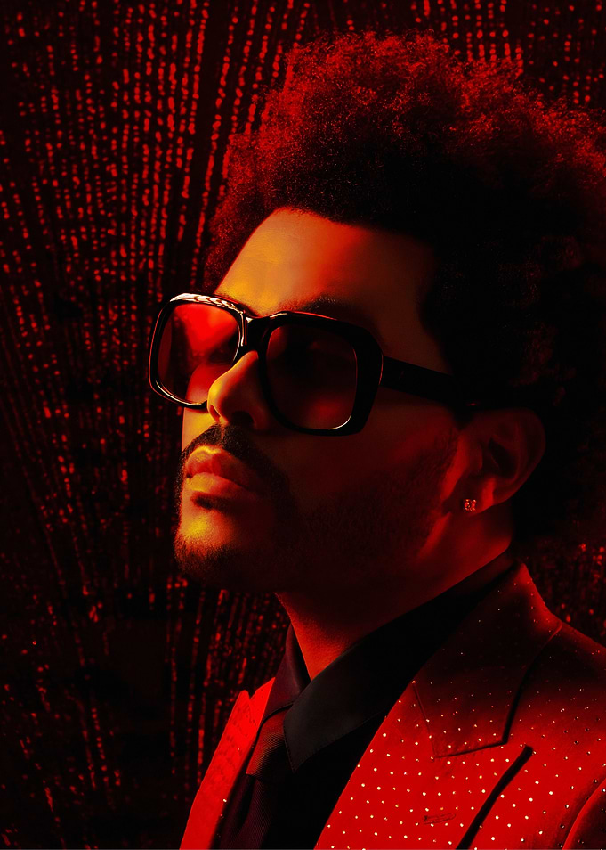 The Weeknd in Red Suit