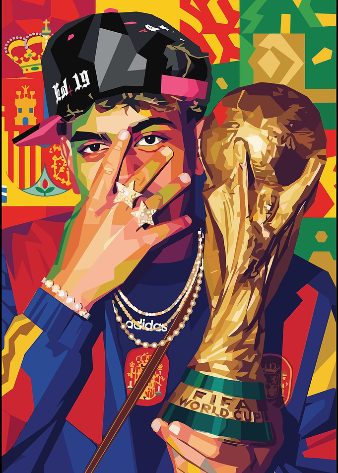 Lamine Yamal Pop Art Portrait