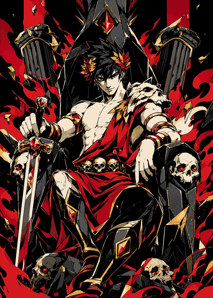 Zagreus Sitting on the Throne