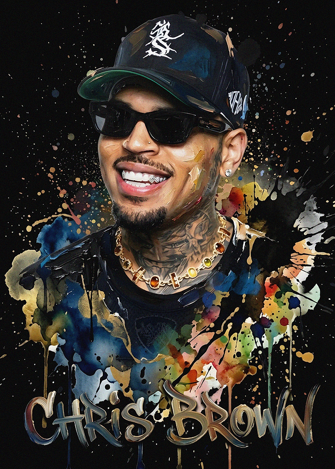 Chris Brown Artistic Portrait