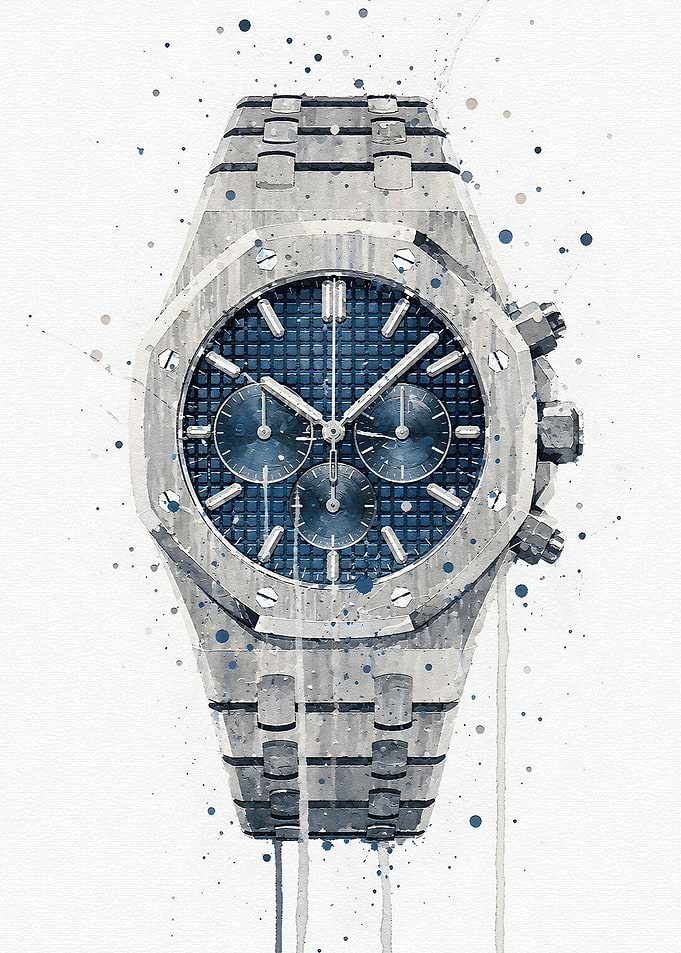 Watercolor Royal Oak Chronograph Watch