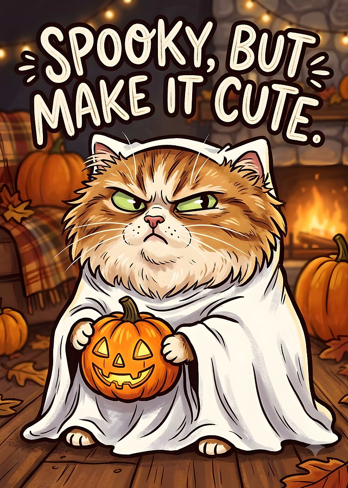 Spooky But Cute Halloween Cat
