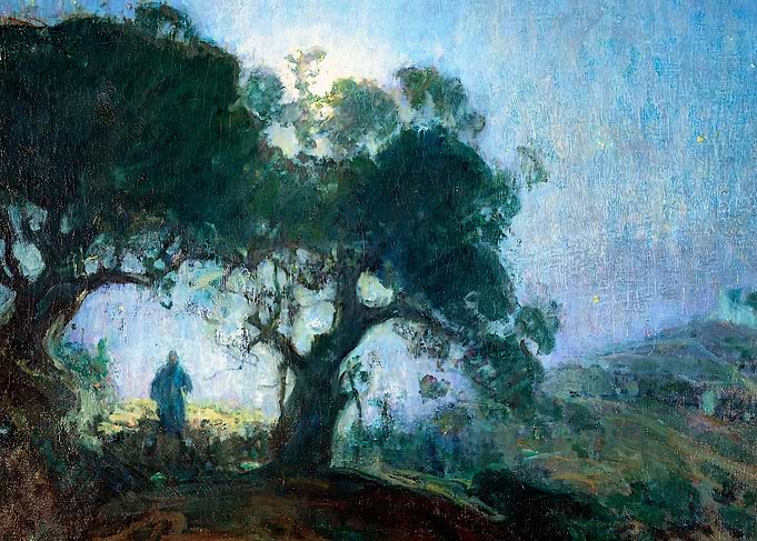 Jesus Praying in Gethsemane Painting