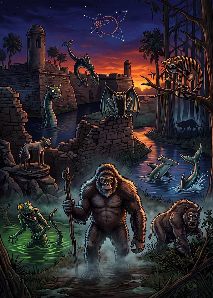 Cryptid Gathering in the Swamp
