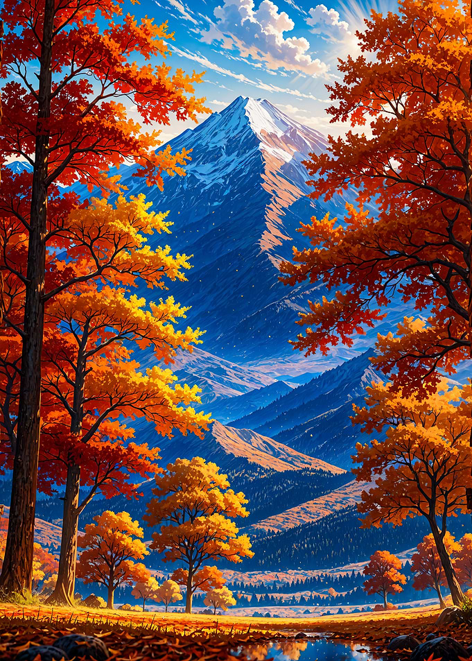 Vibrant Autumn Mountain Landscape