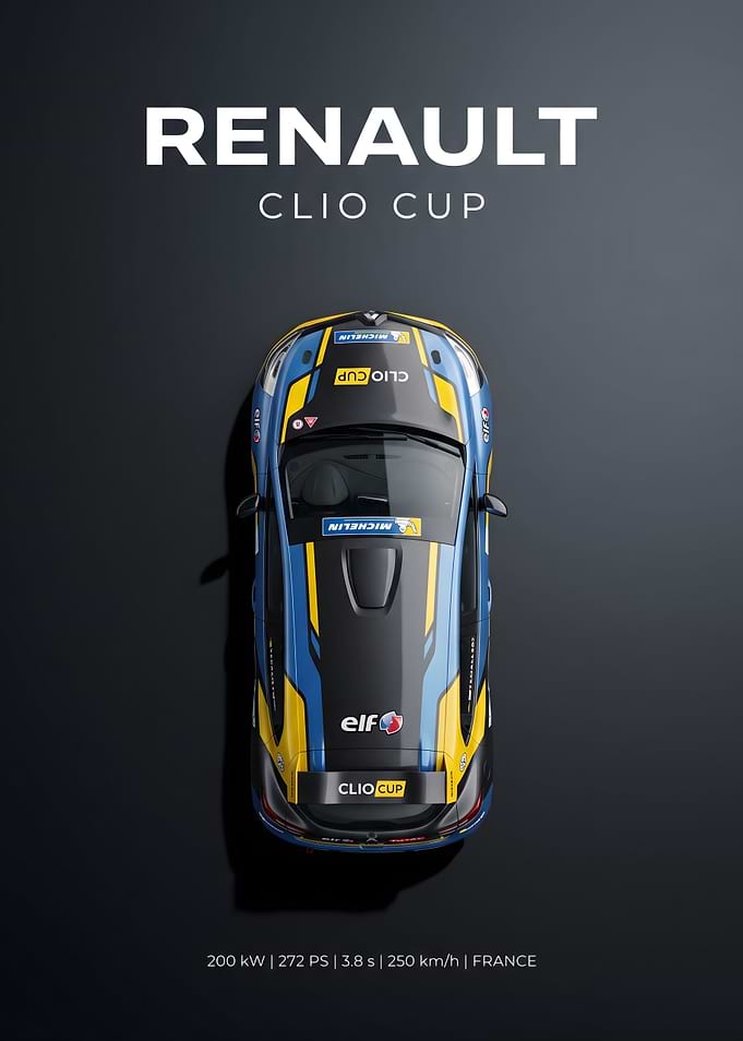 Renault Clio Cup Racing Car Poster