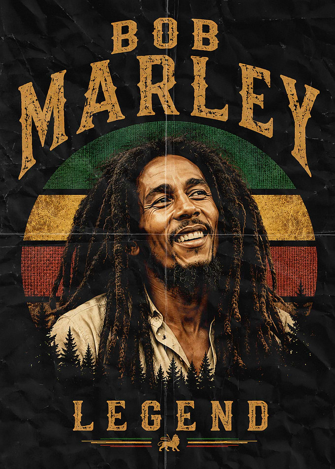 Bob Marley Legend Vintage Poster