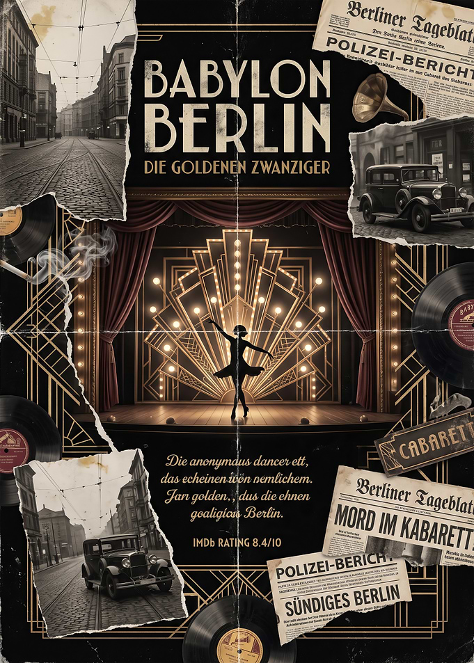 Babylon Berlin Vintage Style Poster