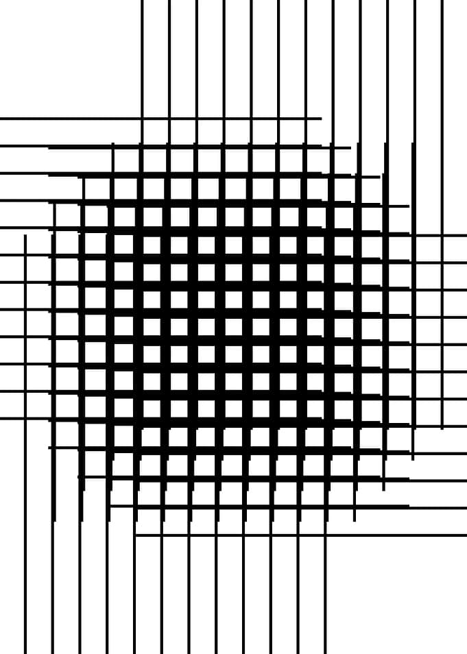 Minimalist Black and White Grid Pattern