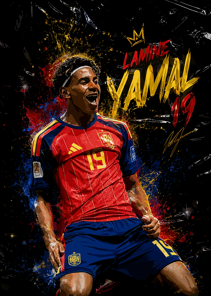 Lamine Yamal Spain Soccer Poster