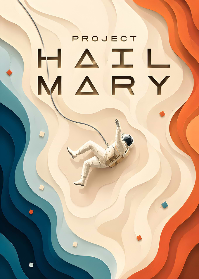 Project Hail Mary Papercut Poster