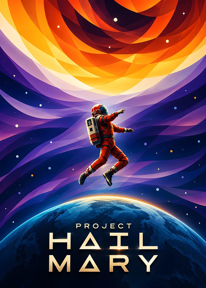 Project Hail Mary Space Poster