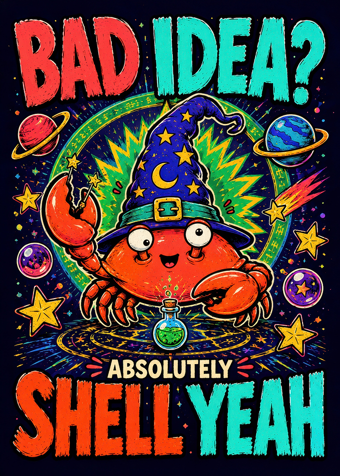 Wizard Crab Space Illustration