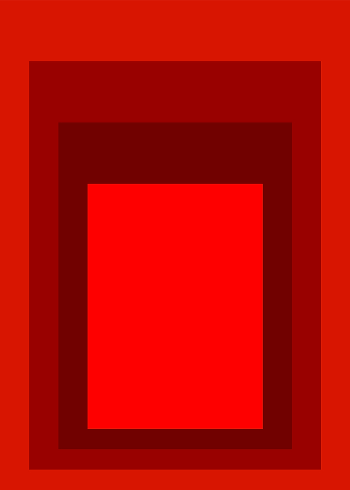 Minimalist Red Nested Rectangles