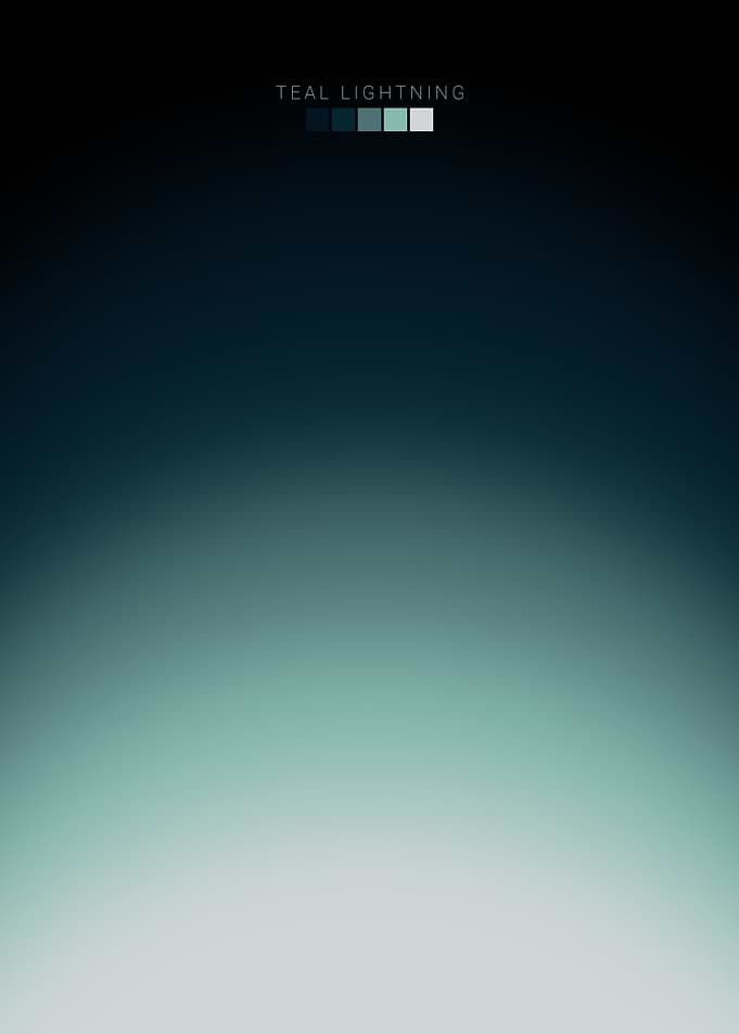 Teal Lightning Minimalist Color Gradient
