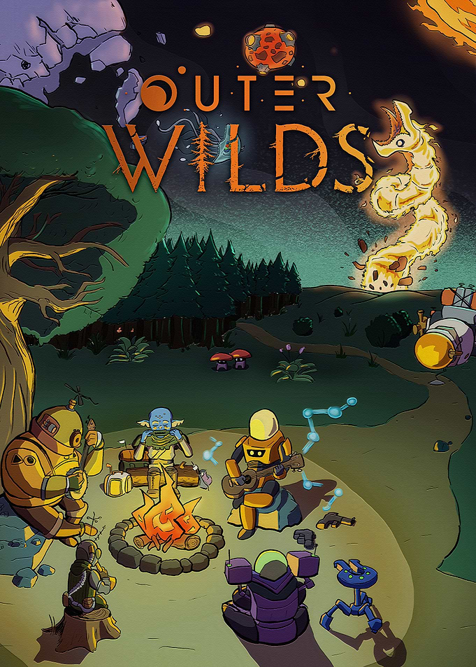 Outer Wilds Campfire Illustration