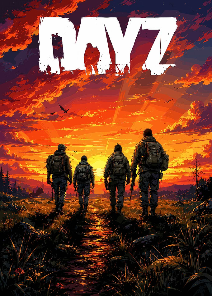 DayZ Survivors Walking at Sunset