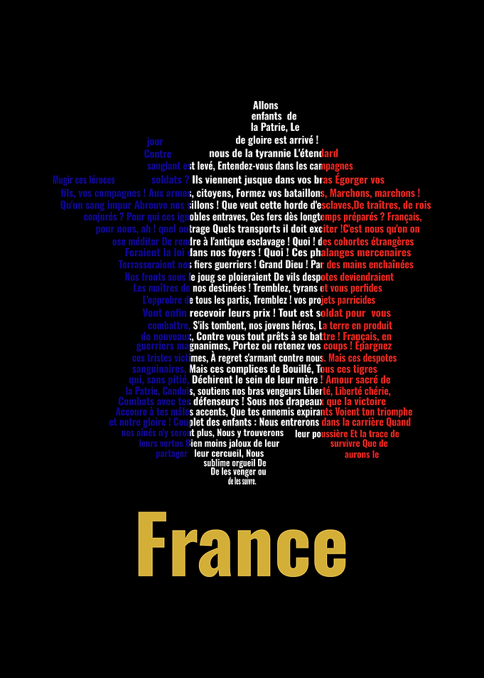 France Map Made of Anthem Lyrics