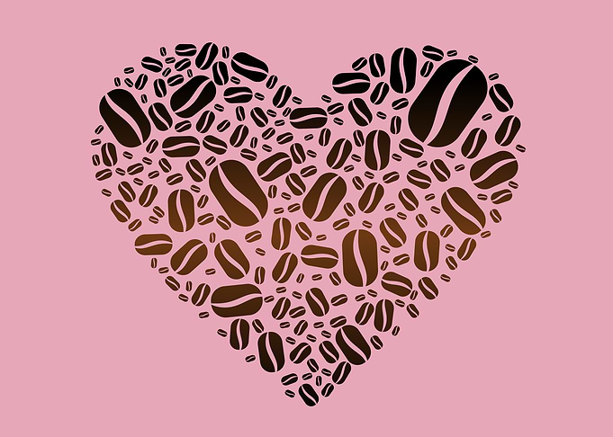 Coffee Bean Heart Illustration