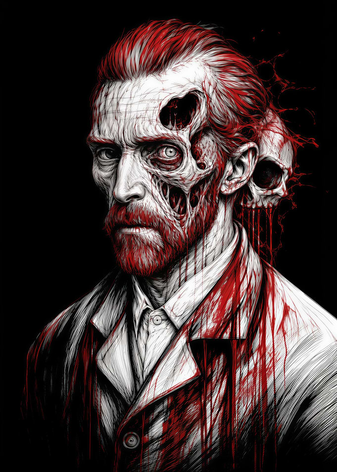 Dark Surreal Portrait of Vincent van Gogh